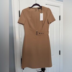 Karen Millen Tan Mini Dress with Belt